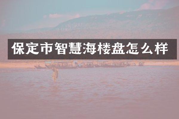保定市智慧海楼盘怎么样