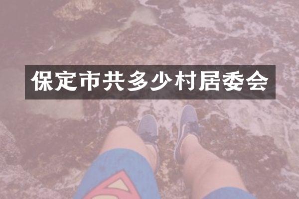 保定市共多少村居委会