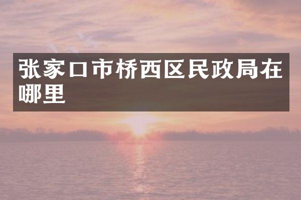 张家口市桥西区民政局在哪里