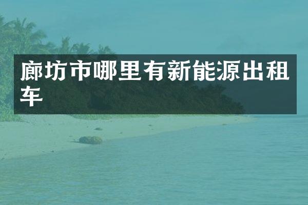 廊坊市哪里有新能源出租车