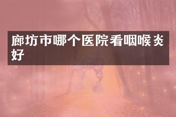 廊坊市哪个医院看咽喉炎好