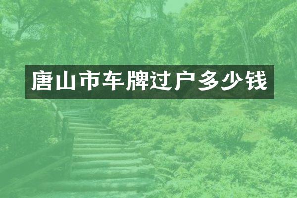 唐山市车牌过户多少钱