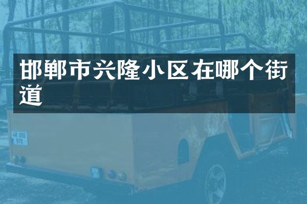 邯郸市兴隆小区在哪个街道