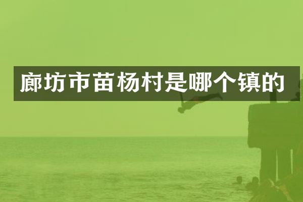 廊坊市苗杨村是哪个镇的