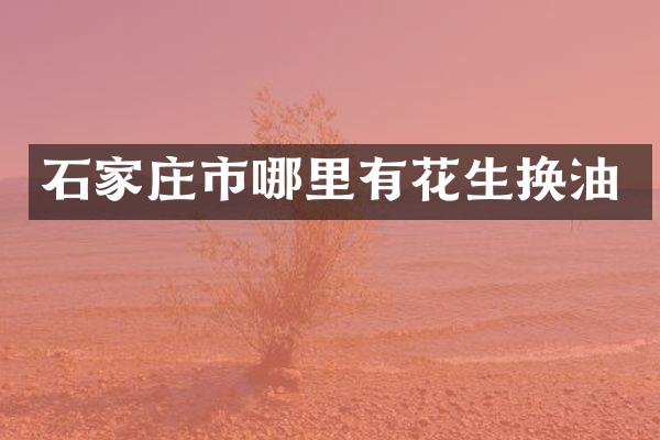 石家庄市哪里有花生换油