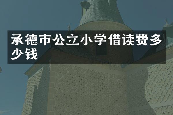 承德市公立小学借读费多少钱