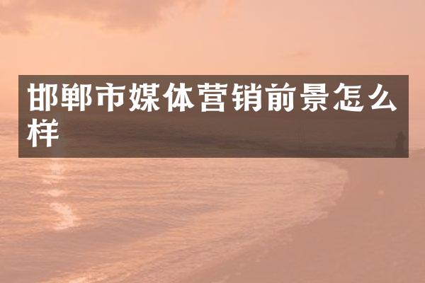 邯郸市媒体营销前景怎么样