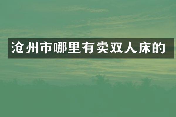 沧州市哪里有卖双人床的