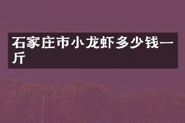 石家庄市小龙虾多少钱一斤