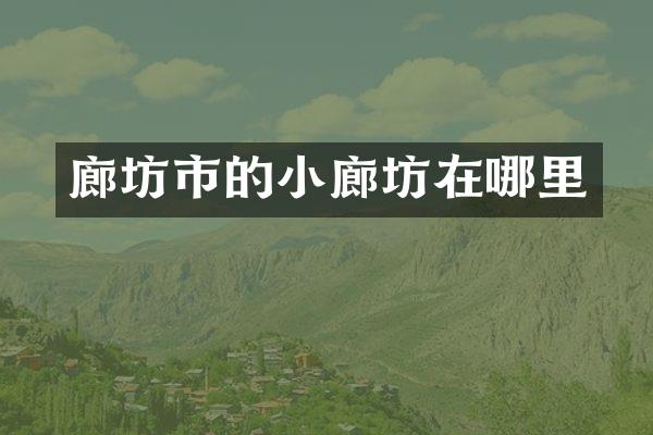 廊坊市的小廊坊在哪里