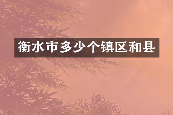 衡水市多少个镇区和县