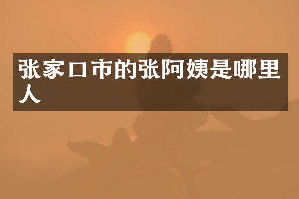 张家口市的张阿姨是哪里人