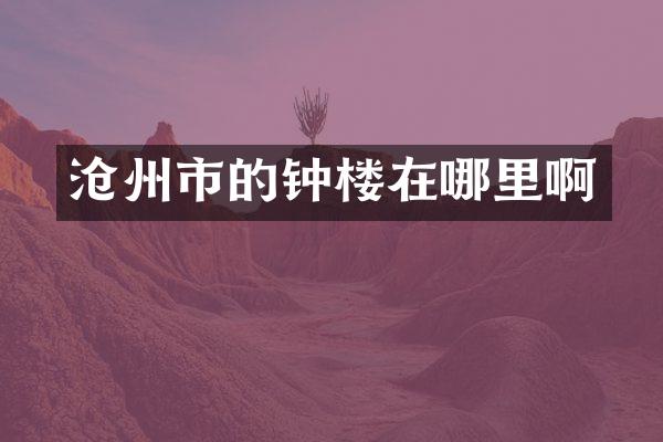 沧州市的钟楼在哪里啊
