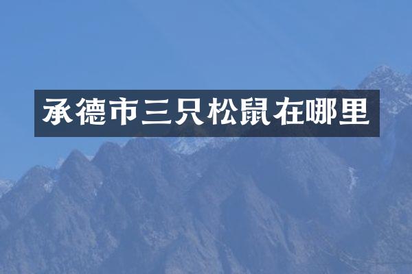 承德市三只松鼠在哪里