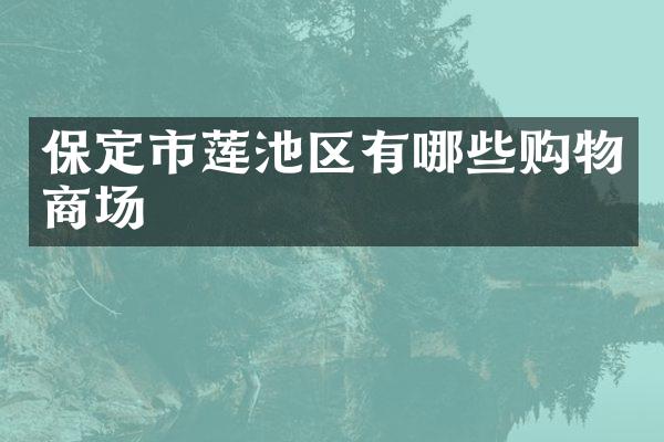 保定市莲池区有哪些购物商场
