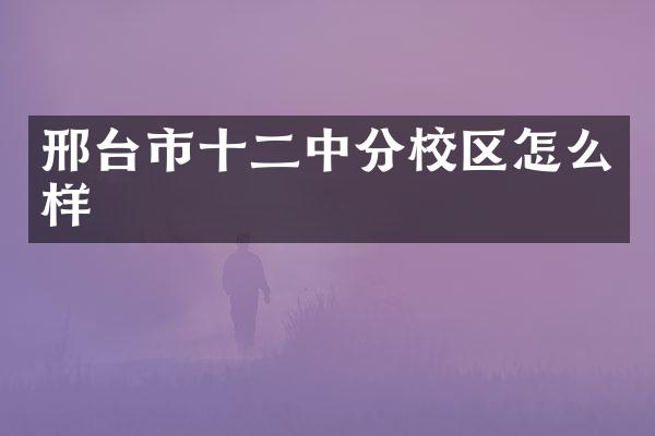 邢台市十二中分校区怎么样