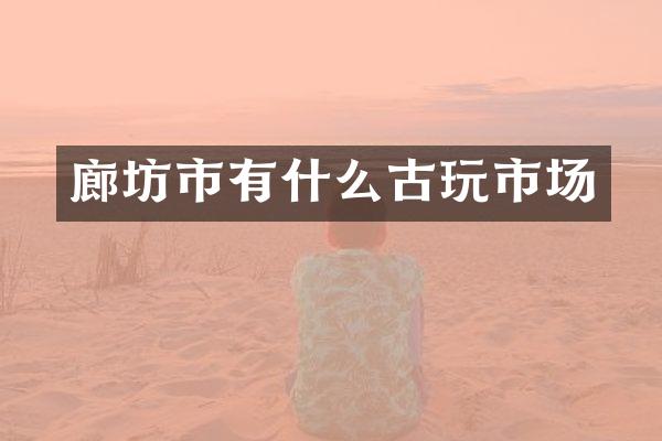 廊坊市有什么古玩市场