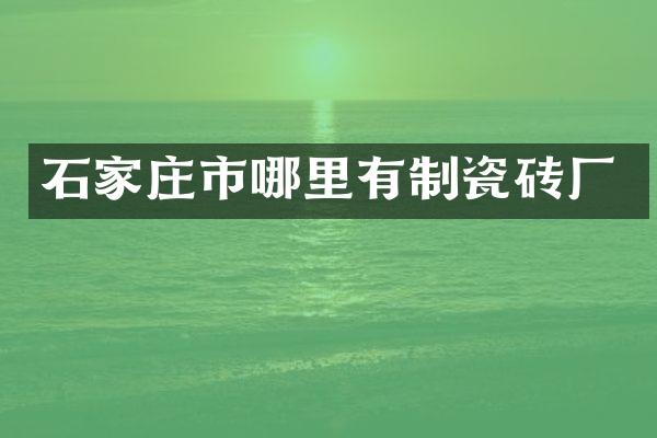 石家庄市哪里有制瓷砖厂