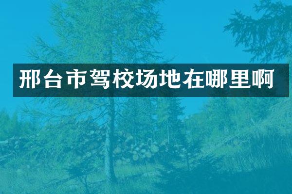 邢台市驾校场地在哪里啊