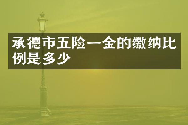 承德市五险一金的缴纳比例是多少