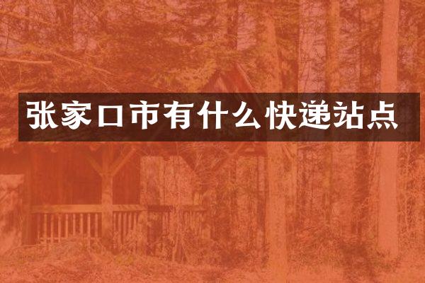 张家口市有什么快递站点