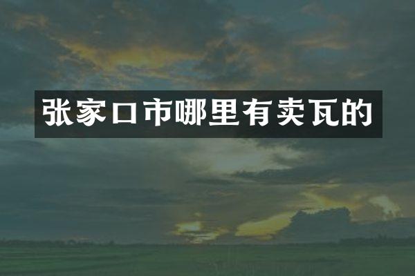 张家口市哪里有卖瓦的