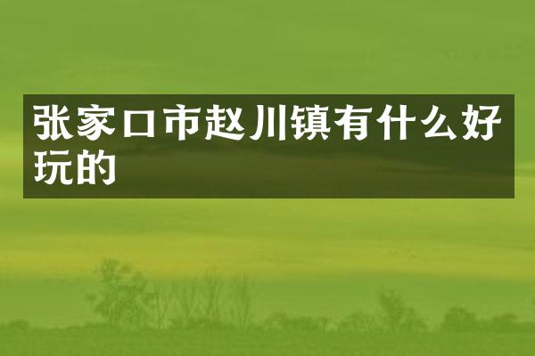 张家口市赵川镇有什么好玩的