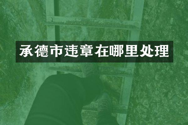 承德市违章在哪里处理