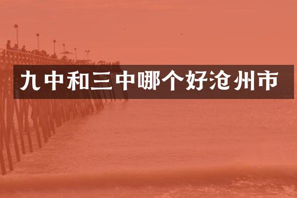 九中和三中哪个好沧州市