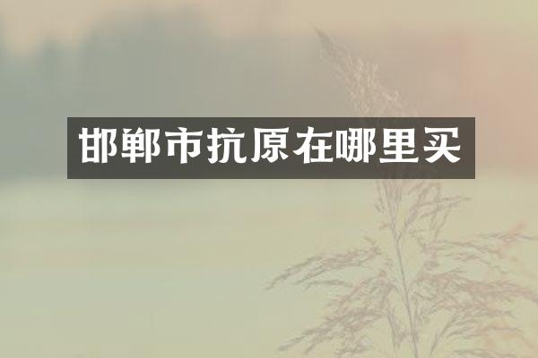 邯郸市抗原在哪里买