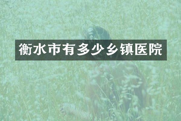 衡水市有多少乡镇医院