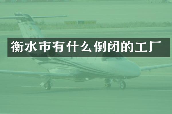 衡水市有什么倒闭的工厂