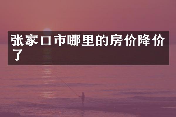 张家口市哪里的房价降价了