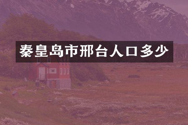 秦皇岛市邢台人口多少