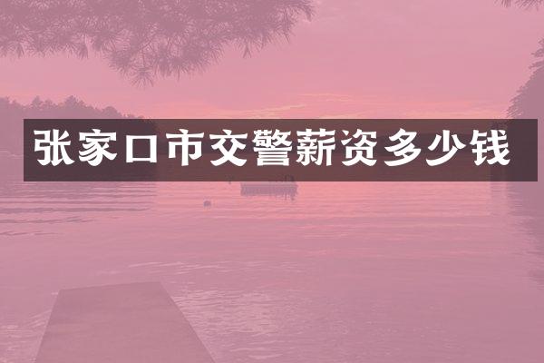 张家口市交警薪资多少钱