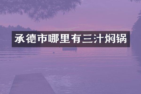 承德市哪里有三汁焖锅