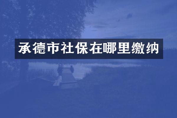 承德市社保在哪里缴纳