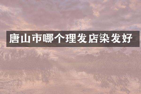 唐山市哪个理发店染发好