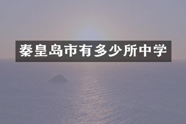 秦皇岛市有多少所中学