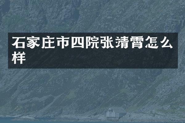 石家庄市四院张靖霄怎么样