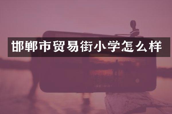 邯郸市贸易街小学怎么样