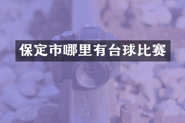 保定市哪里有台球比赛