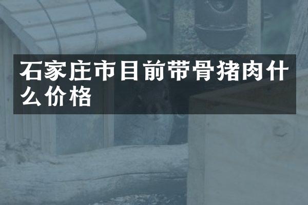 石家庄市目前带骨猪肉什么价格