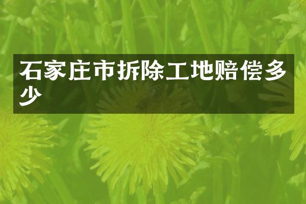 石家庄市拆除工地赔偿多少