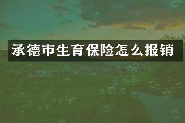 承德市生育保险怎么报销