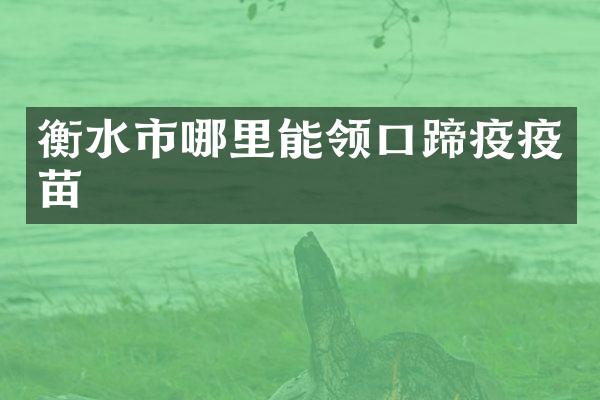 衡水市哪里能领口蹄疫疫苗