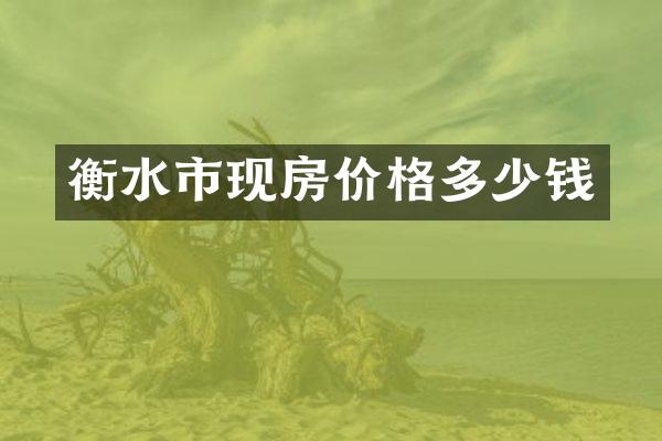 衡水市现房价格多少钱