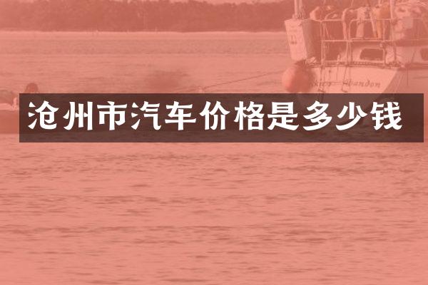 沧州市汽车价格是多少钱