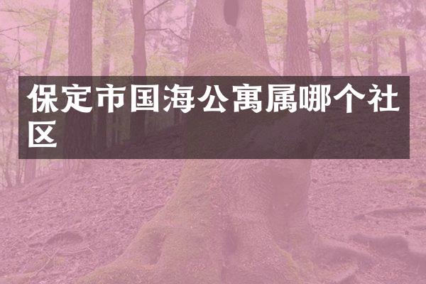 保定市国海公寓属哪个社区