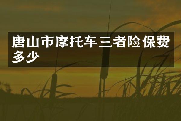 唐山市摩托车三者险保费多少
